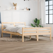 vidaXL tömör fa ágykeret 135 x 190 cm (4FT6 Double) ágy és ágykellék
