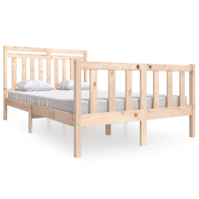 vidaXL tömör fa ágykeret 135 x 190 cm (4FT6 Double) (3100694) ágy és ágykellék