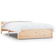 vidaXL tömör fa ágykeret 135x190 cm (4FT6 Double) (815019) ágy és ágykellék