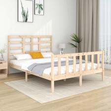 vidaXL tömör fa ágykeret 140 x 190 cm ágy és ágykellék