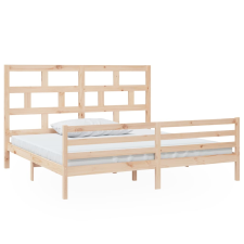 vidaXL tömör fa ágykeret 200 x 200 cm (3101303) ágy és ágykellék
