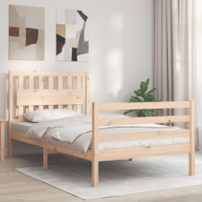 vidaXL tömör fa ágykeret fejtámlával 100 x 200 cm ágy és ágykellék