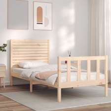 vidaXL tömör fa ágykeret fejtámlával 100 x 200 cm ágy és ágykellék
