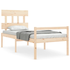 vidaXL tömör fa ágykeret fejtámlával 100 x 200 cm (3195406) ágy és ágykellék