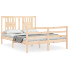 vidaXL tömör fa ágykeret fejtámlával 120 x 200 cm (3194566) ágy és ágykellék