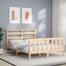 vidaXL tömör fa ágykeret fejtámlával 140 x 190 cm ágy és ágykellék