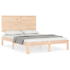 vidaXL tömör fa ágykeret fejtámlával 140 x 190 cm (3193641) ágy és ágykellék