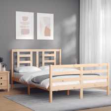 vidaXL tömör fa ágykeret fejtámlával 140 x 200 cm ágy és ágykellék
