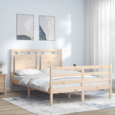 vidaXL tömör fa ágykeret fejtámlával 140 x 200 cm ágy és ágykellék