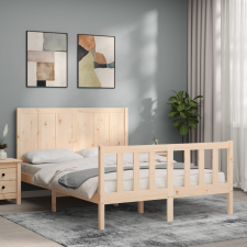 vidaXL tömör fa ágykeret fejtámlával 140 x 200 cm ágy és ágykellék