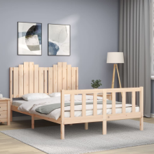 vidaXL tömör fa ágykeret fejtámlával 140 x 200 cm ágy és ágykellék