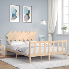 vidaXL tömör fa ágykeret fejtámlával 140 x 200 cm ágy és ágykellék