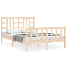 vidaXL tömör fa ágykeret fejtámlával 140 x 200 cm (3191971) ágy és ágykellék