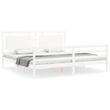 vidaXL tömör fa ágykeret fejtámlával 200 x 200 cm (3194072) ágy és ágykellék