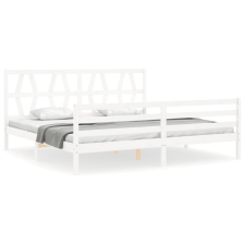 vidaXL tömör fa ágykeret fejtámlával 200 x 200 cm (3194397) ágy és ágykellék