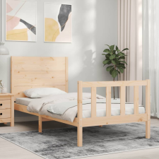 vidaXL tömör fa ágykeret fejtámlával (3FT Single) ágy és ágykellék