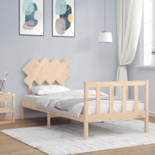 vidaXL tömör fa ágykeret fejtámlával 90 x 200 cm ágy és ágykellék
