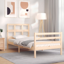 vidaXL tömör fa ágykeret fejtámlával 90 x 200 cm ágy és ágykellék