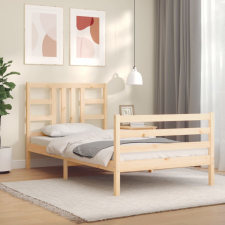 vidaXL tömör fa ágykeret fejtámlával 90 x 200 cm ágy és ágykellék