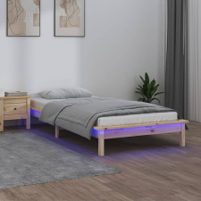 vidaXL tömör fa ágykeret LED-ekkel 90 x 200 cm ágy és ágykellék