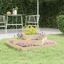 vidaXL tömör fenyő növénytartó 83x83x27 cm kerti tárolás