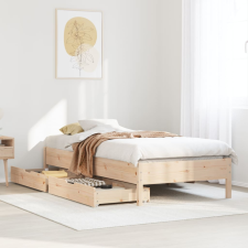 vidaXL tömör fenyőfa ágy matrac nélkül 100 x 200 cm ágy és ágykellék