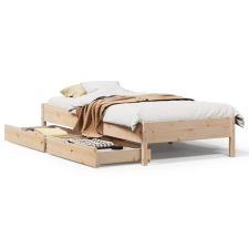 vidaXL tömör fenyőfa ágy matrac nélkül 100 x 200 cm (3301716) ágy és ágykellék