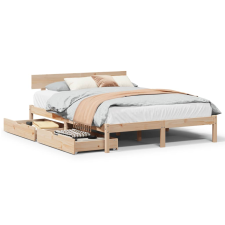 vidaXL tömör fenyőfa ágy matrac nélkül 135 x 190 cm (3301504) ágy és ágykellék