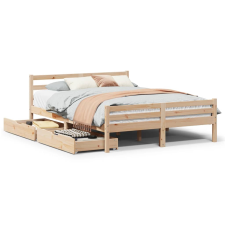 vidaXL tömör fenyőfa ágy matrac nélkül 135 x 190 cm (3301600) ágy és ágykellék