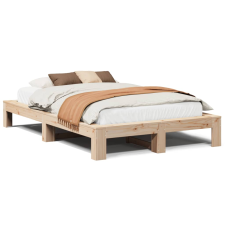 vidaXL tömör fenyőfa ágy matrac nélkül 135 x 190 cm (3308747) ágy és ágykellék