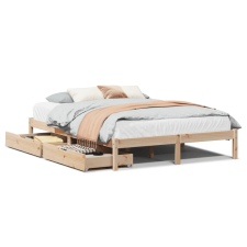 vidaXL tömör fenyőfa ágy matrac nélkül 140 x 190 cm (3301428) ágy és ágykellék