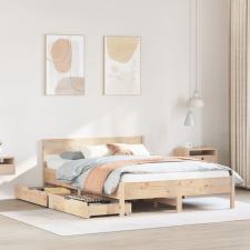 vidaXL tömör fenyőfa ágy matrac nélkül 150x200 cm ágy és ágykellék
