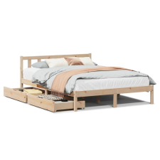 vidaXL tömör fenyőfa ágy matrac nélkül 150x200 cm (3301477) ágy és ágykellék