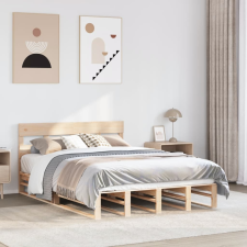 vidaXL tömör fenyőfa ágy matrac nélkül 160 x 200 cm ágy és ágykellék