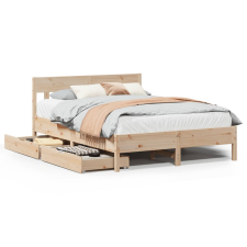 vidaXL tömör fenyőfa ágy matrac nélkül 160 x 200 cm (3301860) ágy és ágykellék
