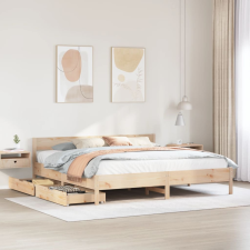 vidaXL tömör fenyőfa ágy matrac nélkül 180 x 200 cm ágy és ágykellék