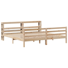 vidaXL tömör fenyőfa ágy matrac nélkül 200 x 200 cm (3305834) ágy és ágykellék