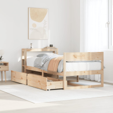vidaXL tömör fenyőfa ágy matrac nélkül 75 x 190 cm ágy és ágykellék