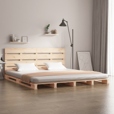 vidaXL tömör fenyőfa ágykeret 120 x 190 cm (4FT Small Double) ágy és ágykellék