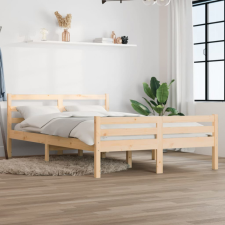 vidaXL tömör fenyőfa ágykeret 120 x 190 cm (4FT Small Double) ágy és ágykellék