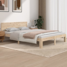 vidaXL tömör fenyőfa ágykeret 140 x 190 cm ágy és ágykellék