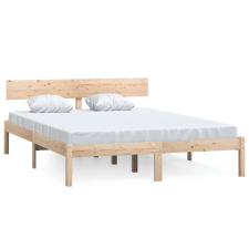 vidaXL tömör fenyőfa ágykeret 140x190 cm (810127) ágy és ágykellék