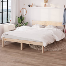 vidaXL tömör fenyőfa ágykeret 150 x 200 cm (UK King) ágy és ágykellék