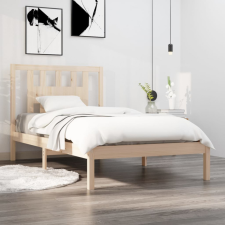 vidaXL Tömör fenyőfa ágykeret 90 x 200 cm ágy és ágykellék
