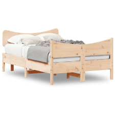 vidaXL tömör fenyőfa ágykeret fejtámlával 120 x 200 cm ágy és ágykellék