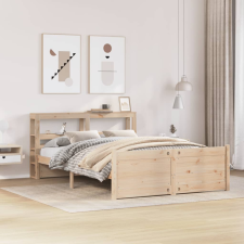 vidaXL tömör fenyőfa ágykeret fejtámlával 120 x 200 cm ágy és ágykellék