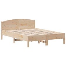 vidaXL tömör fenyőfa ágykeret fejtámlával 120 x 200 cm (842598) ágy és ágykellék