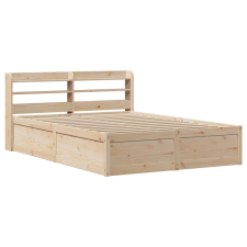 vidaXL tömör fenyőfa ágykeret fejtámlával 140 x 190 cm (3307095) ágy és ágykellék