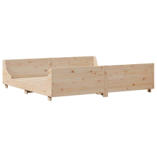 vidaXL tömör fenyőfa ágykeret fejtámlával 180 x 200 cm (3302273) ágy és ágykellék