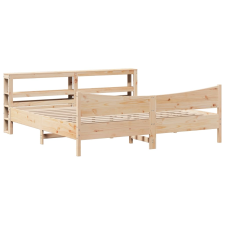 vidaXL tömör fenyőfa ágykeret fejtámlával 180 x 200 cm (3306294) ágy és ágykellék